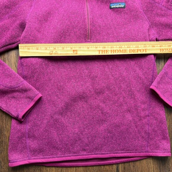 Patagonia Women's Better Sweater Magenta Purple Size Medium Quarter Zip - Picture 5 of 6